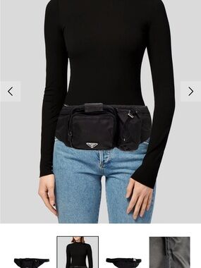 Prada Black Nylon Tessuto Belt Bag